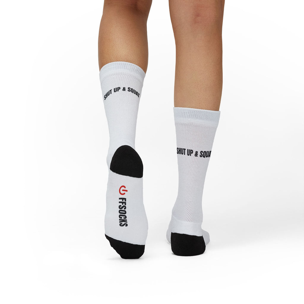 OFFSOCKS Crew Socks – "Shut Up & Squat" | Gym & Fitness Socken