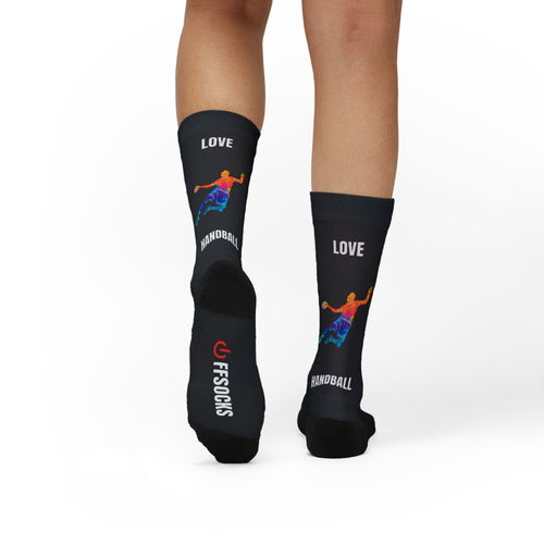 OFFSOCKS Crew Socks – "LOVE HANDBALL" | Performance & Sport Socken