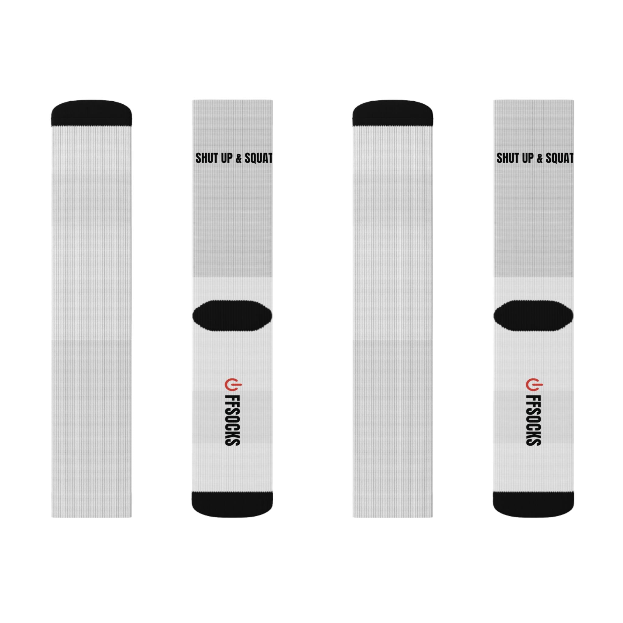 OFFSOCKS Crew Socks – "Shut Up & Squat" | Gym & Fitness Socken